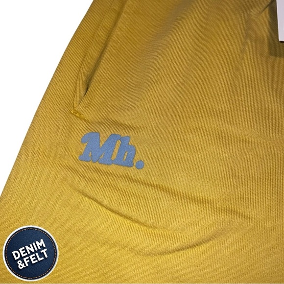 MadHappy Sun Yellow EARTH DAY ORGANIC FLEECE SHORT w/ Recycle Logo | NEW/NWT🌎 - Picture 5 of 10